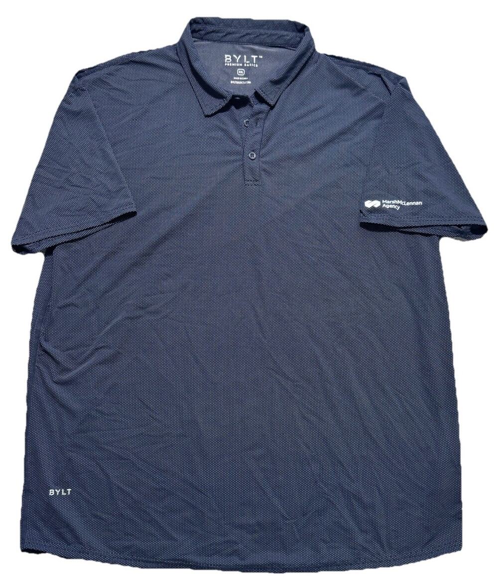 BYLT Mens Premium Navy Basics Navy Polo Shirt XXL Performance